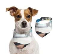 Beautiful House in The Morning Pet Scarf Dog Bandanas Spring Summer Soft Cotton Puppy Scarfs Adjustable Accessories for Small Medium Large Girl Boy Pup Medium