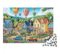 Beautiful Houses House Educational Puzzle Game Suitable for Home Decoration Relatively Difficult 300pcs (40x28cm)