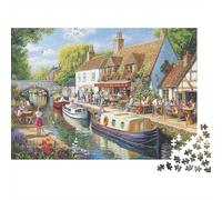 Beautiful Houses House Large Scale Puzzles Suitable for Adults, Children And Teenagers with High Difficulty And Unique Shapes 300pcs (40x28cm)