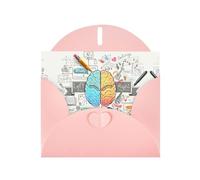 Beautiful Human Brain Print Greetings Cards,Envelopes Included- Blank Greeting Cards For Weddings,Events,Birthdays