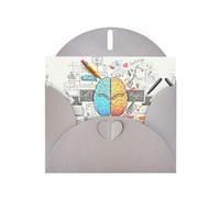 Beautiful Human Brain Print Greetings Cards,Envelopes Included- Blank Greeting Cards For Weddings,Events,Birthdays