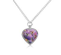 Beautiful Hummingbirds Pet Urns Necklace Jewelry Printed Heart Pendant Cremation Ashes Necklaces Keepsake with Funnel Kit