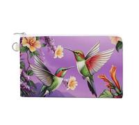 Beautiful Hummingbirds Portable Coin Purse Pouch Funny Zero Wallet with Zipper Lightweight Organizer Bags for Women Men