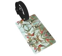 Beautiful Hummingbirds Print 5pcs Luggage Tags for Suitcases,Cute Suitcase Tag Identifiers for Baggage Tag for Cruise Airport Travel PVC