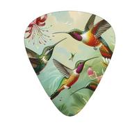Beautiful Hummingbirds Printed Guitar Pick 12 Pieces Guitar Pick In A Box The Makes Sound Clear Ukulele Electric Acoustic Guitar Bass (0.46 0.71 0.96mm)