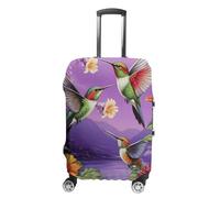 Beautiful Hummingbirds Printed Luggage Cover Washable Suitcase Protector Fits 19-32 Inch Funny Travel Accessories
