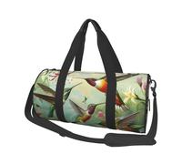 Beautiful Hummingbirds Printed Sports Gym Bag with Wet Pocket & Shoes Compartment, Travel Duffel Bag for Men Women