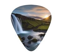Beautiful Iceland Printed Guitar Picks 12-Piece Set - Comfortable, Versatile Plectrum for All Guitar Styles & Players