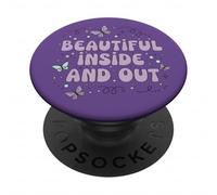 Beautiful Inside And Out Cute Butterfly Lavender Self Love PopSockets Adhesive PopGrip