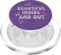 Beautiful Inside And Out Cute Butterfly Lavender Self Love PopSockets PopGrip for MagSafe