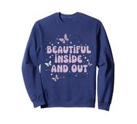 Beautiful Inside And Out Cute Butterfly Lavender Self Love Sweatshirt