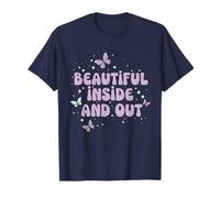 Beautiful Inside and Out Cute Butterfly Lavender Self Love T-Shirt