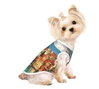 Beautiful Italy Print Pet T-Shirt, Sleeveless Pullover Vest For Small Puppy Kitten Indoor Outdoor Wear