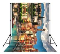 Beautiful Italy Print Photo Studio Background 5x7ft Soft Photo Backdrop Curtain For Studio Content Creator Equipment