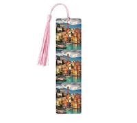 Beautiful Italy Printing Fashion Wooden Bookmarks 5 Pieces,Rectangle Bookmarks for Adult Perfect for Graduation Gifts