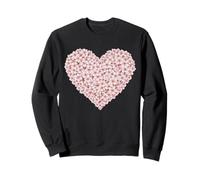 beautiful Japanese cherry blossom heart graphic design art Sweatshirt