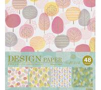 Beautiful Japanese Origami Paper (a.k.a. Chiyogami), Each Contains Four Different Designs, Made in Japan (03.Bright Forest)