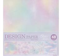 Beautiful Japanese Origami Paper (a.k.a. Chiyogami), Each Contains Four Different Designs, Made in Japan (Aurora Abstract 48sheets)