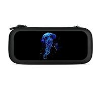Beautiful Jelly Fish with Scuba Diver Carry Case for Switch Carrying Cover Storage Bag Protective Accessories Travel Black-Style