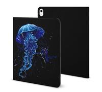 Beautiful Jelly Fish with Scuba Diver Case Compatible for IPAD 2020 AIR 4 （10.9in） Tablet Cases Cover with Pencil Holder Auto Wake/Sleep