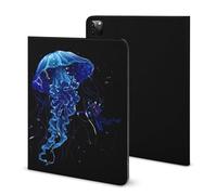 Beautiful Jelly Fish with Scuba Diver Case Compatible for IPAD Pro 2021 （11in） Tablet Cases Cover with Pencil Holder Auto Wake/Sleep