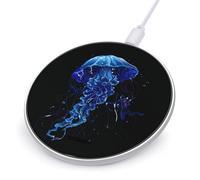 Beautiful Jelly Fish with Scuba Diver Wireless Charger Cute Wireless Charging Pad Women Men