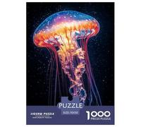 Beautiful Jellyfish for Adults Fun Jigsaw Puzzles 1000 Pieces Marine Animals Education Game Intellectual Game Decoration Stress Relief Toy Challenge Educational 70x50cm/1000pcs