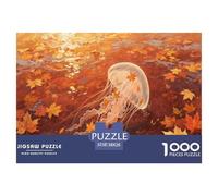 Beautiful Jellyfish Jigsaw Puzzles 1000 Piece Animal Adults Fun Stress Relief Toy Home Decoration Education Game Intellectual Game Challenge Educational 38x26cm/1000pcs