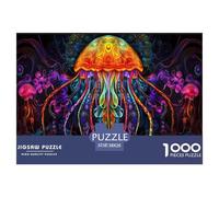 Beautiful Jellyfish Jigsaw Puzzles for Adults Fun 1000 Piece Animal Education Game Intellectual Game Decoration Stress Relief Toy Relaxation And Intelligence 38x26cm/1000pcs