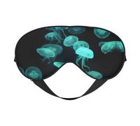 Beautiful Jellyfish Print Sleep Mask Eye Masks Blindfold Eye Cover Eyeshade for Night Sleeping Travel Airplane Ues