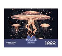 Beautiful Jellyfish1000Pieces JigsawPuzzlesMarine Animals ForAdult Challenging LargePiecePuzzles Age12+byth EducationalGames Uncover The Puzzle 70x50cm/1000pcs