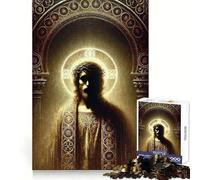 Beautiful Jesus Christ 1000 Piece Jigsaw Puzzles for Teenagers Jigsaw Thought Training Casual Relaxation Uniform Cut Birthday Present (38x52cm)