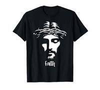 Beautiful Jesus face crown of thorns Christian Faith Peace T-Shirt