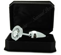 Beautiful Jewelled Stainless Steel Sexy Crystal Anal Butt Plug Bondage