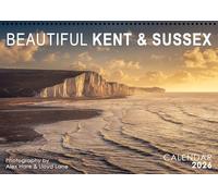 Beautiful Kent & Sussex Calendar 2026, A4 Opening to A3, Wall hanging