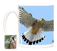 Beautiful KESTREL GIFT MUG Magnificent Bird of Prey on an 11oz ceramic mug. Dishwasher and Microwave safe Customizable Custom personalizable gift Can be personalised ANIMALS of The WORLD RANGE