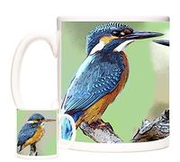 Beautiful KINGFISHER GIFT MUG Magnificent Fishing Birds on an 11oz ceramic mug. Dishwasher and Microwave safe Customizable Custom personalizable gift Can be personalised ANIMALS of The WORLD RANGE