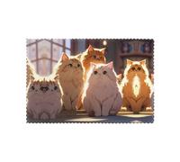 Beautiful kitten 6-Piece Printed Placemat Set | 12x18-Inch Insulated Tabletops | Ideal Home Decor to Elevate Everyday Dining