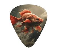 Beautiful koi fish 12 Pack Guitar Picks Plectrums with Organizer Storage Box, ABS Material Picks for Acoustic & Electric Guitar, 3 Thickness Options