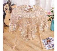 Beautiful Lace Tablecloth for Any Occasion, Protects Your Table While Offering a Touch of Elegance, Soft Fabric Design (135×135 cm)