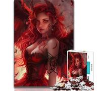 Beautiful Lady Demon with Wings 1000 Piece Jigsaw Puzzle for Adults Teens,Educational Games Wall Decoration Unique Birthday And Xmas Gifts 38x26cm