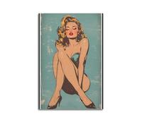 Beautiful Lady Posters Aesthetic Wall Art Decorative Painting Poster Decor Vintage Canvas for Living Room Bed Room 12x18inch(30x45cm) Unframe-style