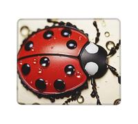 Beautiful Ladybug Mouse Pad with Stitched Edge, Comfortable Mouse Pads with Non-Slip Rubber Base Gaming Mouse Mat Washable Mousepads Computers Laptop Desk Accessories for Office 7.9 x 9.5 in