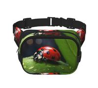 Beautiful Ladybug1 print Fanny Pack Waist Packs with Extender for Men Women, Waist Bag Hip Pack with Zipper Pockets, Black, One Size