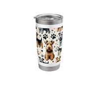 Beautiful Lakeland Terrier Dogs Pattern Cute Fell Terriers Stainless Steel Insulated Tumbler
