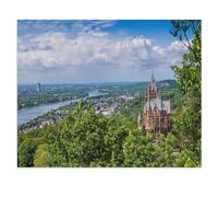 Beautiful Landscape with an Old Castle in the Siebengebirge Near Bonn in Spring，Jigsaw Puzzles 1000 Pieces for Adults, Kids Puzzle Challenging And Difficult Puzzles for Adults And Teens（75x50cm）-V13