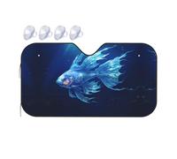 Beautiful Lantern Fish Medium Car Windshield Sunshade - Quick Cooling in The car in Summer, Portable Storage Sunshade