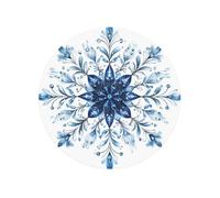 Beautiful Large Blue Snowflake Round Magnetic Fridge Magnets For Kitchen Durable With Enduring Magnetism