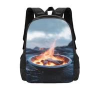 Beautiful lava Backpack Unisex 15.6 Inch Laptop Black Oxford Daypack | This Unisex 600d Oxford Daypack Is Water Resistant, Fits 15.6 Inch Laptops, Perfect For Work, Gym And Holiday Gifting.