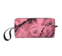 Beautiful Leaves Camouflage Printed Makeup Bag with Handle, Lightweight Portable Cosmetic Organiser for Travel, Gym & Daily Use – Gift for Women Girls